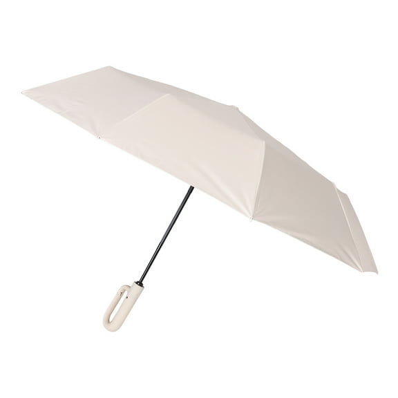 WASHWEPE Folding Umbrellas For Rain Beige Painted Steel 1Pack 41.7X41.7X28In