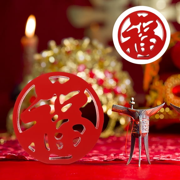 WASHWEPE Traditional Wedding Decorations Chinese Style Fu Character Ornament 1Pack