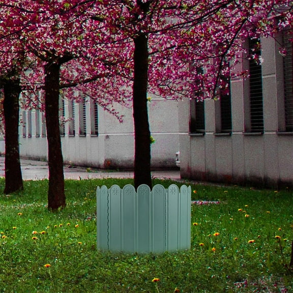 WASHWEPE 1Pack Green Plastic Flat Panel Landscape Fencing for Garden Edging and Lawn Protection 78.7X8.7X0.4In