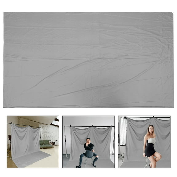 WASHWEPE 1Pack Grey Cotton Polyester Backdrop Cloth for Pictures Photoshoot Background 78.7x59.1in