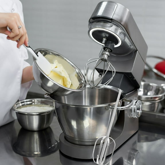 WASHWEPE 1Pack Hand Held Mixers Kitchen Electric Sourdough Accessories Silver