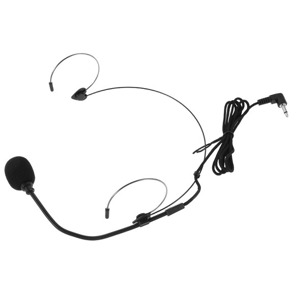 WASHWEPE Teacher Headset Microphone Black Over Ear Amplified for Lectures Presentations