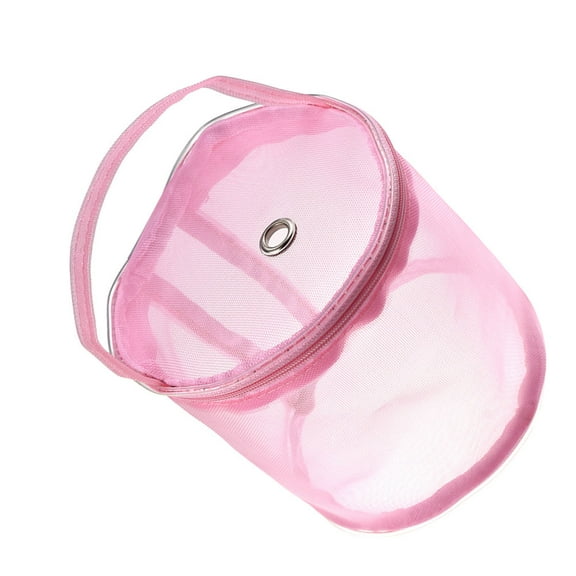 WASHWEPE 1Pack Pink Storage Containers for Crochet Supplies Lightweight Compact
