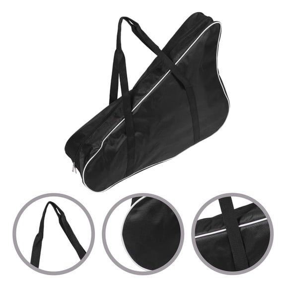 WASHWEPE Rectangular Harp Bag Black Oxford Cloth 1Pack 26.33X19.65X6.29in