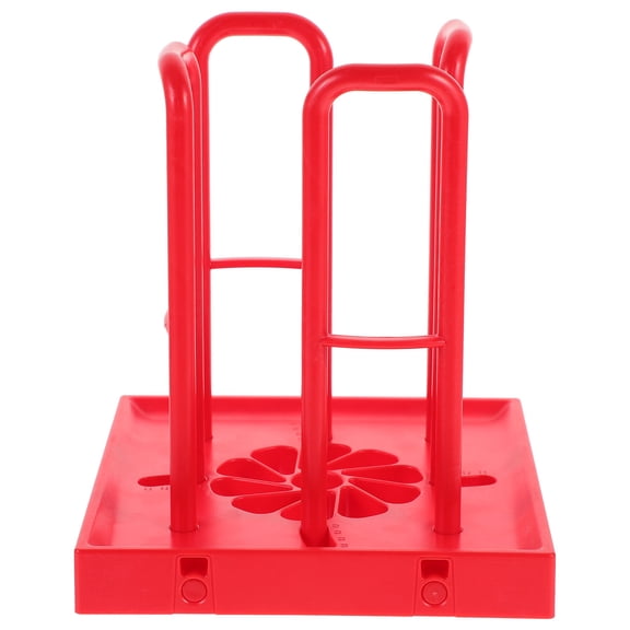 WASHWEPE 1Pack Red PP Cup Holder with Anti-spill Feature for Desktop Accessory in Coffee Shops and Juice Bars