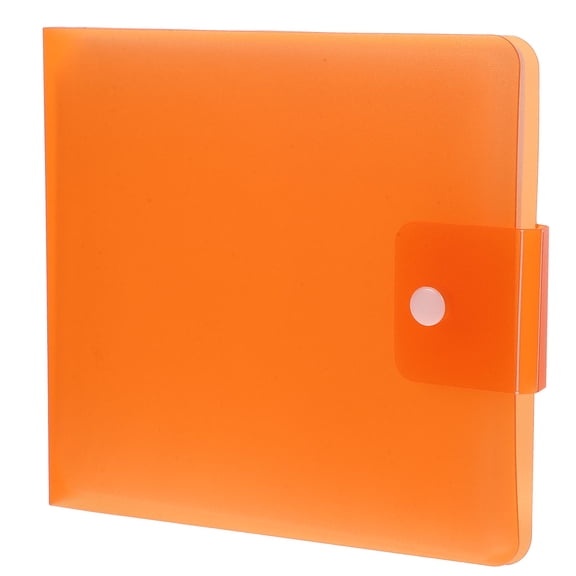 WASHWEPE 1Pack Scratch Resistant Orange DVD Storage Units for Business Trips and Car Storage