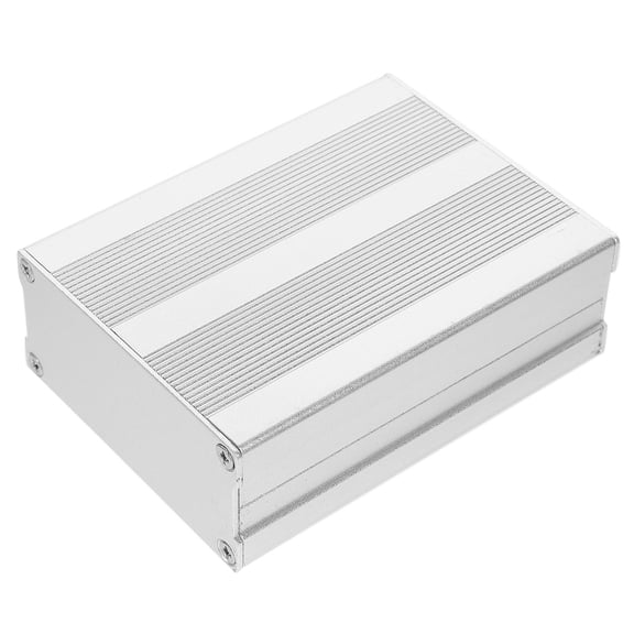 WASHWEPE 1Pack Silver Aluminum Junction Box 10.2X7.5X3.4In For Diy Electronic Projects