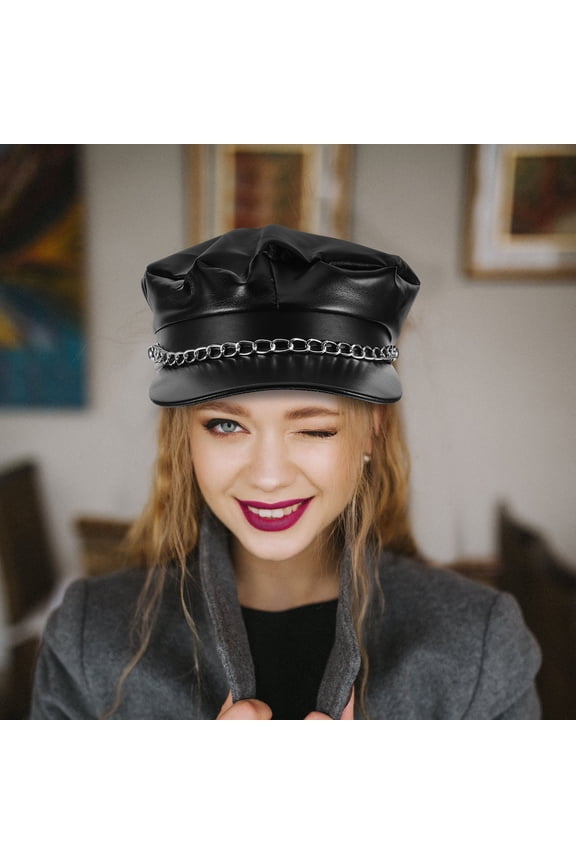 1Pack Visor Beret Black For Daily Wear And Travel