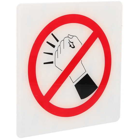 WASHWEPE Wall Sign No Knocking Sign White Acrylic 1Set