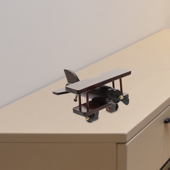 WASHWEPE Wood Plane Airplane Model Retro Wood 1Pcs