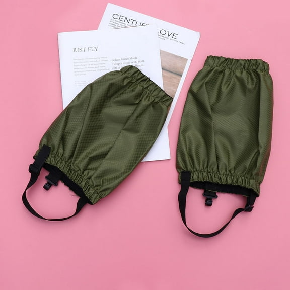 WASHWEPE Ankle Gaiters Dark Green Oxford Cloth Hiking Boot Gaiters 1 Pair 11.0x7.5x0.4in