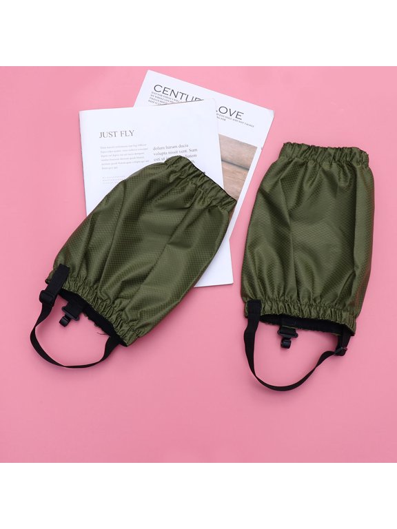 Ankle Gaiters for Hiking, Dark Green Oxford Cloth Boot Gaiters, 1 Pair, 11.0 x 7.5 x 0.4 in