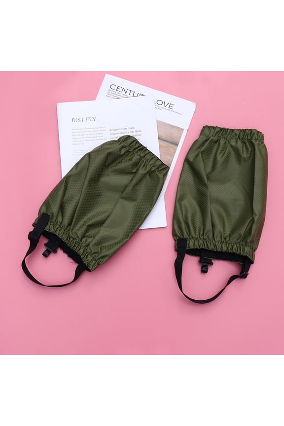 Ankle Gaiters Dark Green Oxford Cloth Hiking Boot Gaiters 1 Pair 11.0x7.5x0.4in