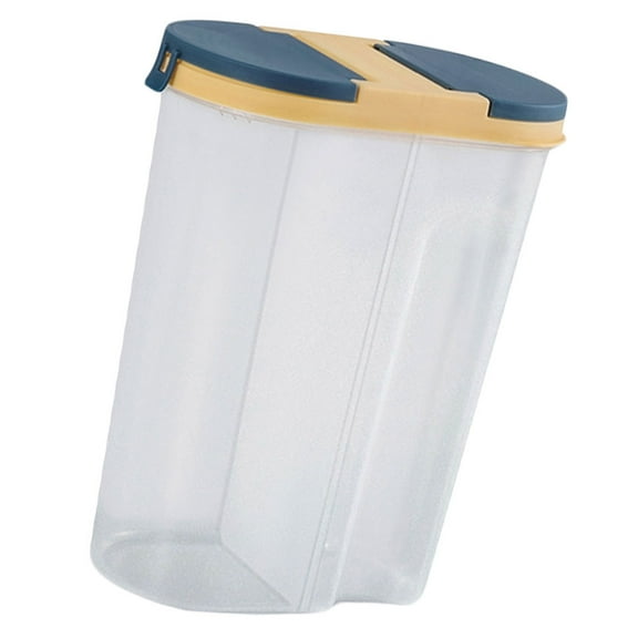 WASHWEPE 1Pc Chips Container Dark Blue Square Sealed Food Storage For Household Users