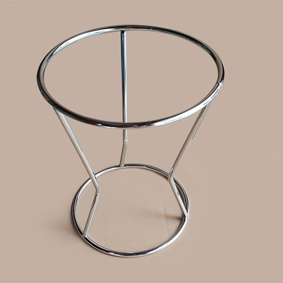 WASHWEPE 1Pc Funnel Cake Rack Silver Triangular Stainless Steel for Home Cooks