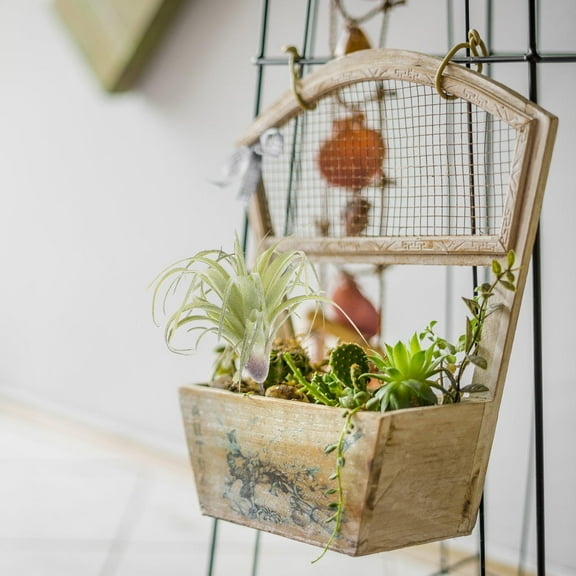 WASHWEPE Artificial Air Plants Pineapple Green 1Pc 7.9X6.3X6.3In