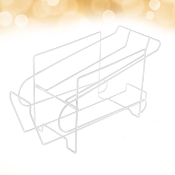 WASHWEPE 1Pc White Iron Beer Storage Rack Simple Practical Can Holder for Office Bar Kitchen