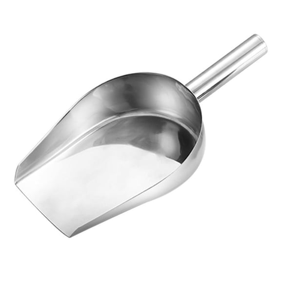 WASHWEPE Small Hand Held Ice Scoop Silver Professional Bakers 1Set 11.4x4.7x1.6in