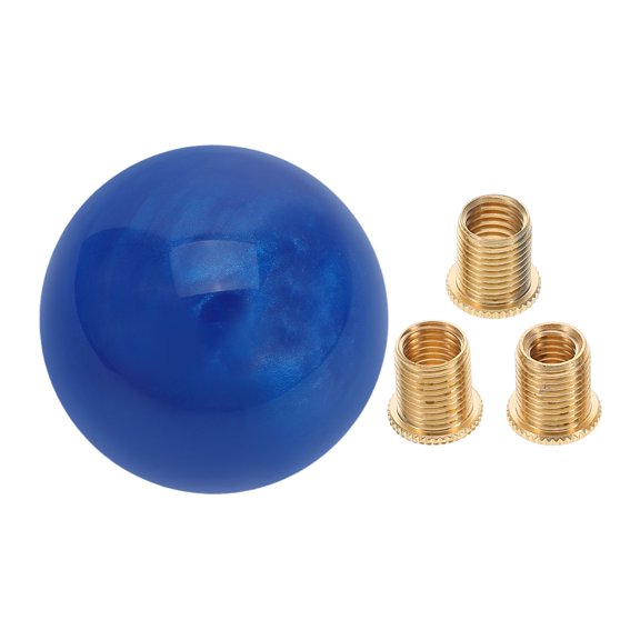 WASHWEPE 1Pcs Acrylic Universal Shift Knob In Dark Blue For Manual Transmission Vehicles 2.16x2.16x1.97in