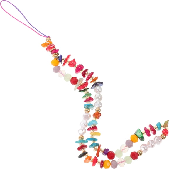 WASHWEPE 1Pcs Aesthetic Phone Charm for Women with Natural Stone and Plastic