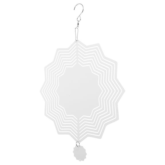 WASHWEPE 1Pcs Diy Sublimation Wind Spinner for Craft Makers and Backyard Decoration