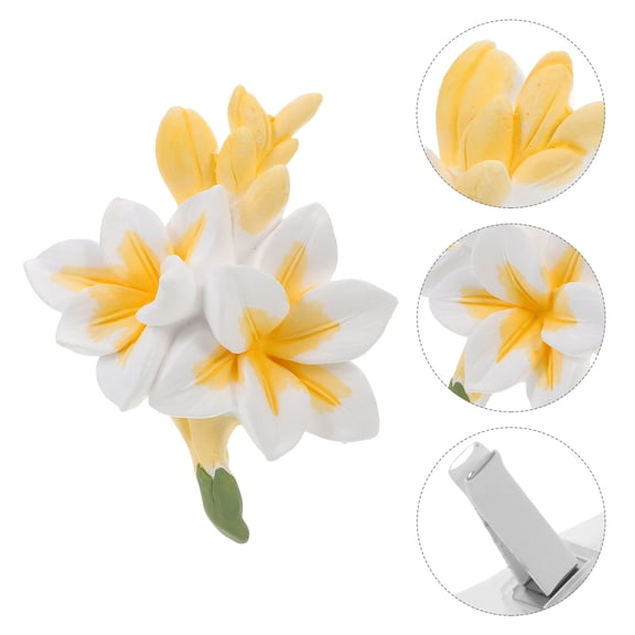 WASHWEPE 1Pcs Elegant Design Car Vent Diffuser Clip Gypsum Fragrance Diffusion for Car Owners 3.3x2.4x1.4in