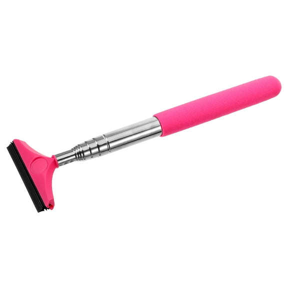 WASHWEPE 1Pcs Extendable Pink Plastic Windscreen Cleaner Tool for Car Windshields and Mirrors