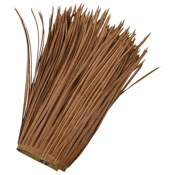 WASHWEPE 1Pcs Fake Thatch Roofing Light Brown Rectangular Pe Material Fire Resistant For Garden Decorations