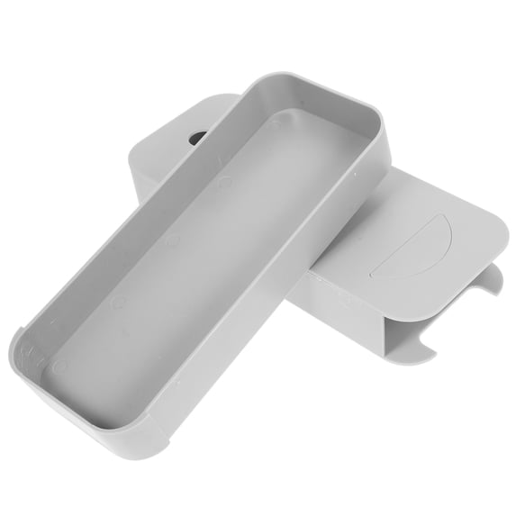 WASHWEPE 1Pcs Grey ABS Desk Organizer Plastic Drawer Storage Small for Office Supplies 11.8x3.6x1.4in
