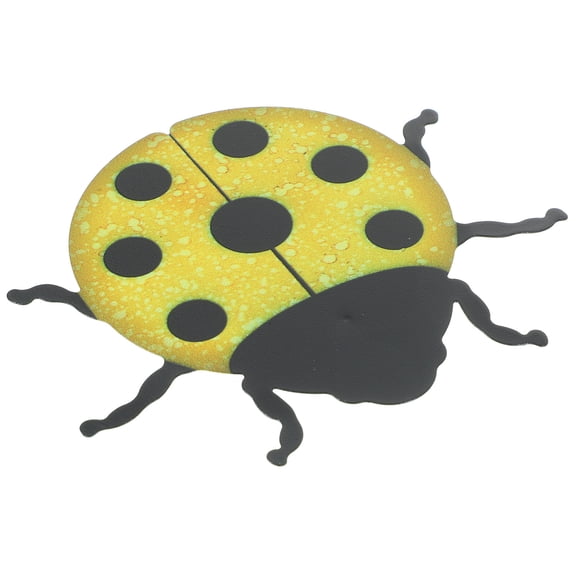WASHWEPE Insect Shaped Wall Hanging Iron Beetle Decoration 1Set 4.7x3.9x0.2in