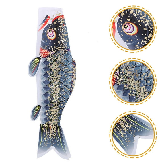 WASHWEPE 1Pcs Japanese Carp Fish Flag For Garden And Yard Outdoor Hanging Decor
