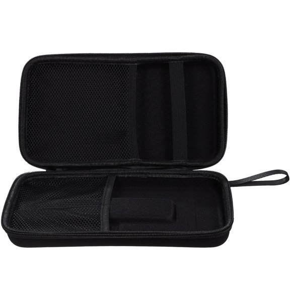 WASHWEPE 1Pcs Microphone Flight Case Black Pu for Professional Users Equipment Storage