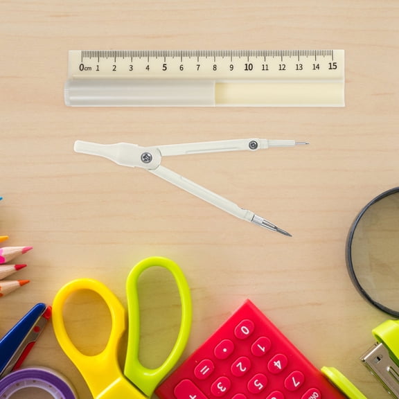 WASHWEPE 1Pcs Modern Pen Ruler School Supplies Geometry Tasks