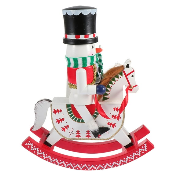 WASHWEPE 1Pcs Nutcracker Soldier Model Red Wood Christmas Party Decoration 11.79X9.82X2.95in