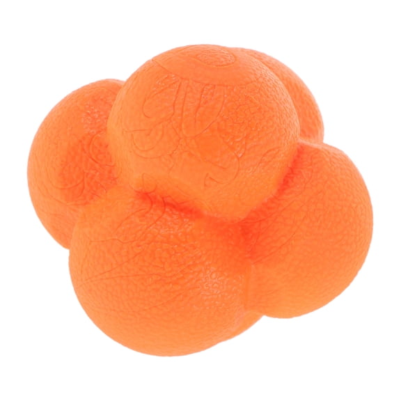 WASHWEPE 1Pcs Orange Tpr Hexagonal Reaction Ball for Women Agility Training 2.8In