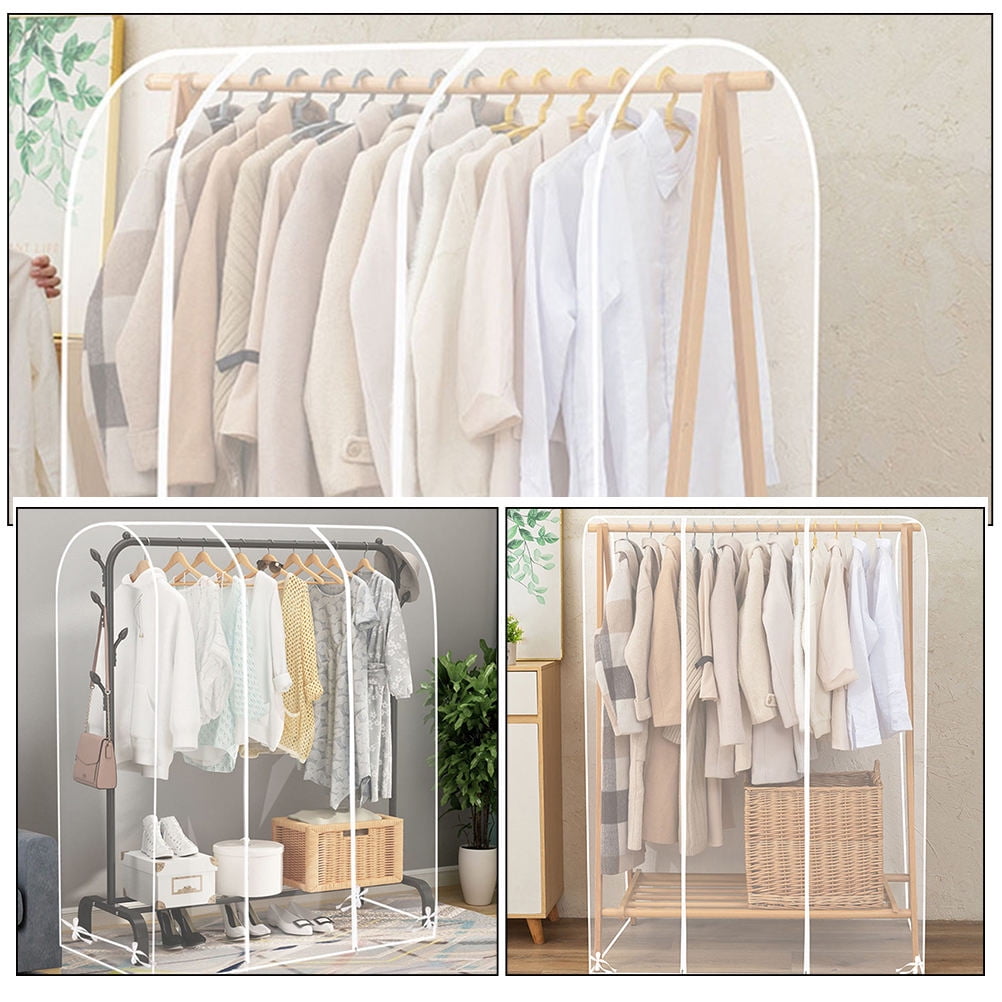 Pvc Cothes WASHWEPE 1Pcs PVC Plastic Clothing Protector Cover for Clothes Rack 59 ...
