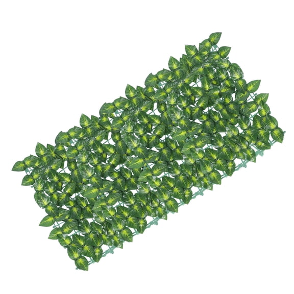 WASHWEPE 1Pcs Realistic Leaf Texture Green Plastic Artificial Leaf Fence Screen for Garden 39.4x19.7x0.2in
