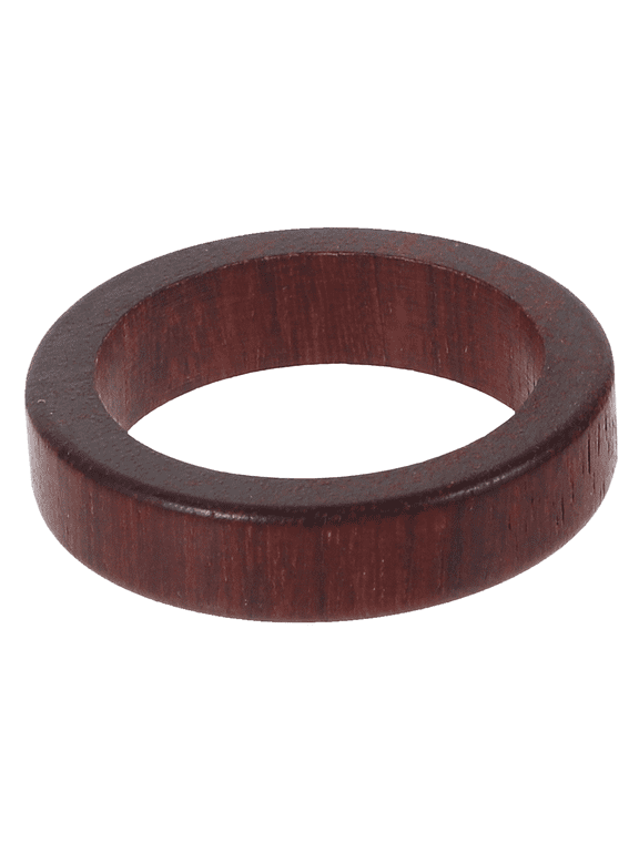 1Pcs Retro Finger Ring Dark Brown Padauk Wood for Men and Women