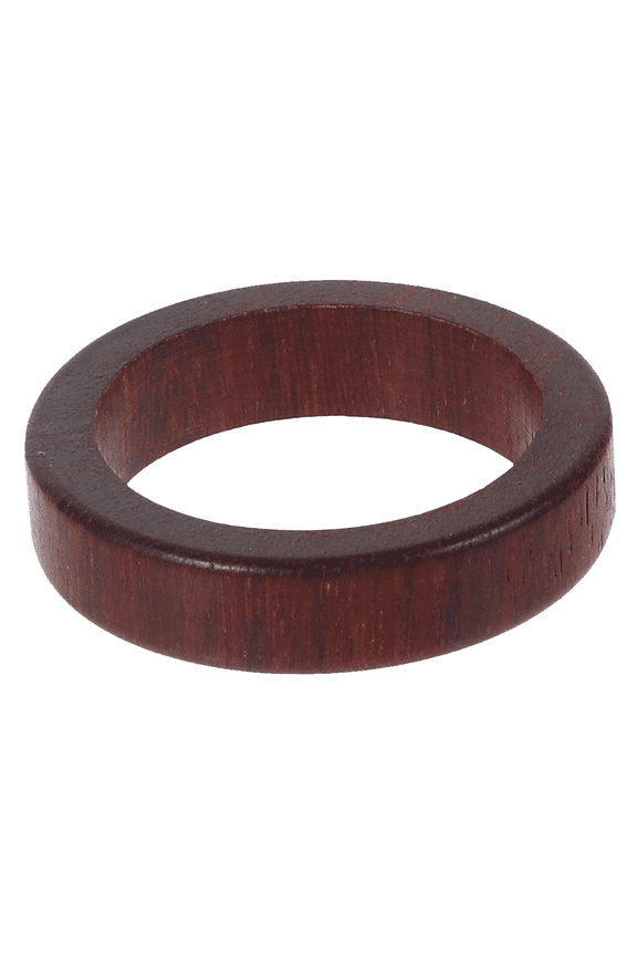1Pcs Retro Finger Ring Dark Brown Padauk Wood for Men and Women