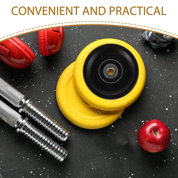 WASHWEPE 1Pcs Round Nylon Pulley Wheel for Professional Fitness Centers Weight Lifting 9.00X9.00X2.50CM