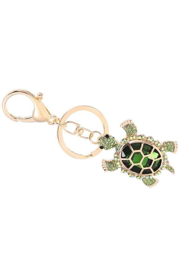 1Pcs Small Turtle Keychain Decor Rhinestone Alloy for Birthday present