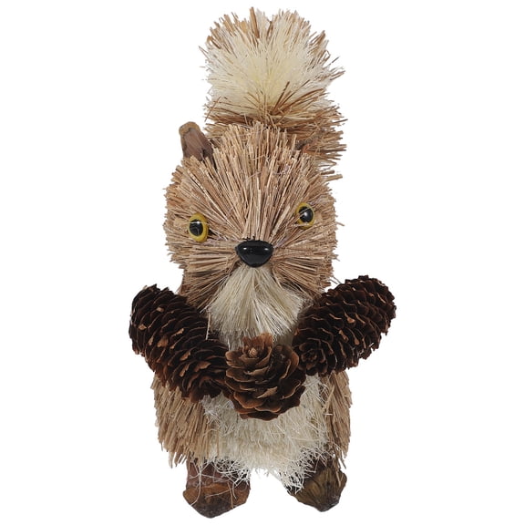WASHWEPE 1Pcs Squirrels Ornaments for Christmas Squirrel Figurines Office Workers