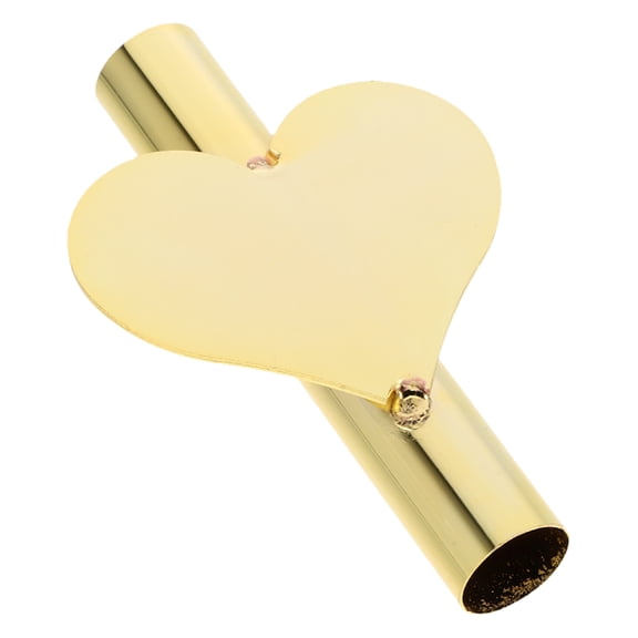 WASHWEPE 1Pcs Wall Mounted Flower Tube in Golden Heart Shape for Home and Office 4.3X2.7X0.7In