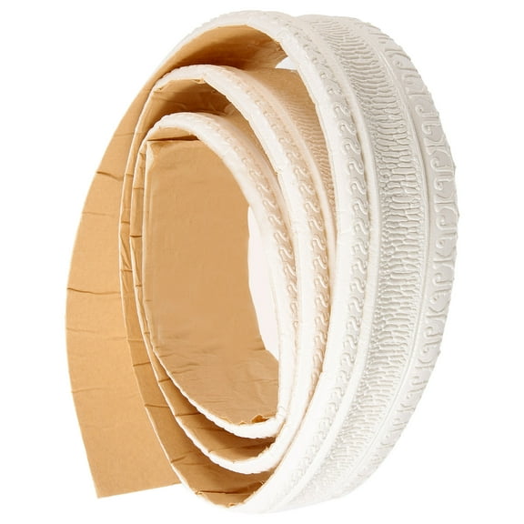 WASHWEPE 1Pcs White 3D Foam Wall Trim Sticker for Home Decoration Waterproof Adhesive