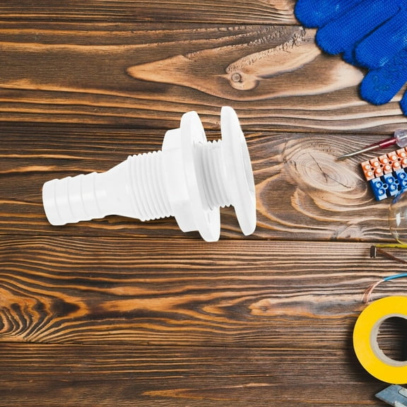 WASHWEPE 1Pcs White Abs Round Bowl Marine Rv Drain Outlet For Boat Yacht Scupper Plugs