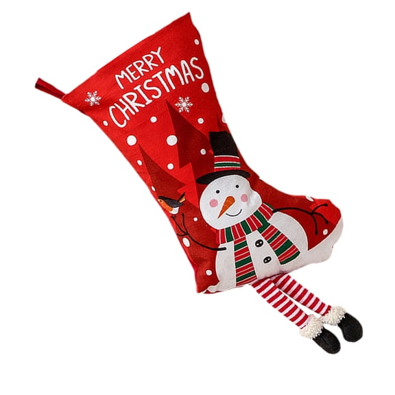 WASHWEPE 1Pcs Xmas Tree Stocking Decor Non Woven Fabric present Decoration
