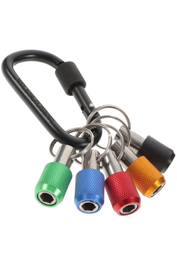 1Set Aluminum Alloy Steel Keychain Bit Holders Assorted Color for Handyman Craftsmen DIY Projects