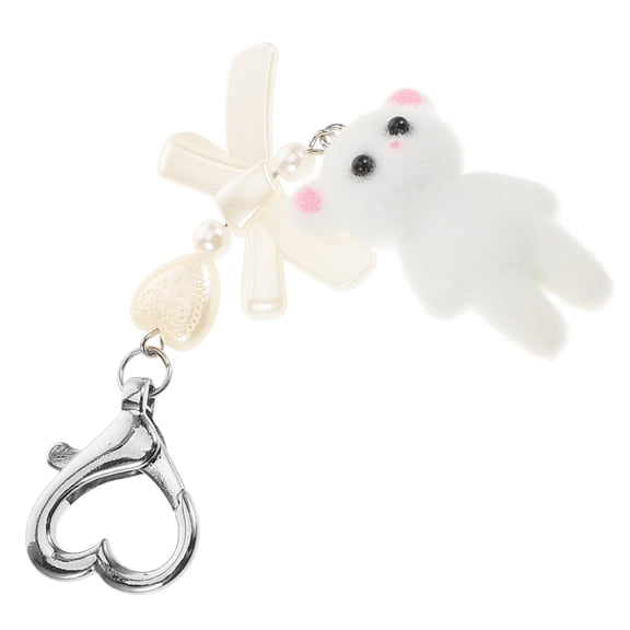 WASHWEPE 1Set Bear Keychain Pendant Keychain Decorations Hanging Mini Bear Figurines for Animal Lovers