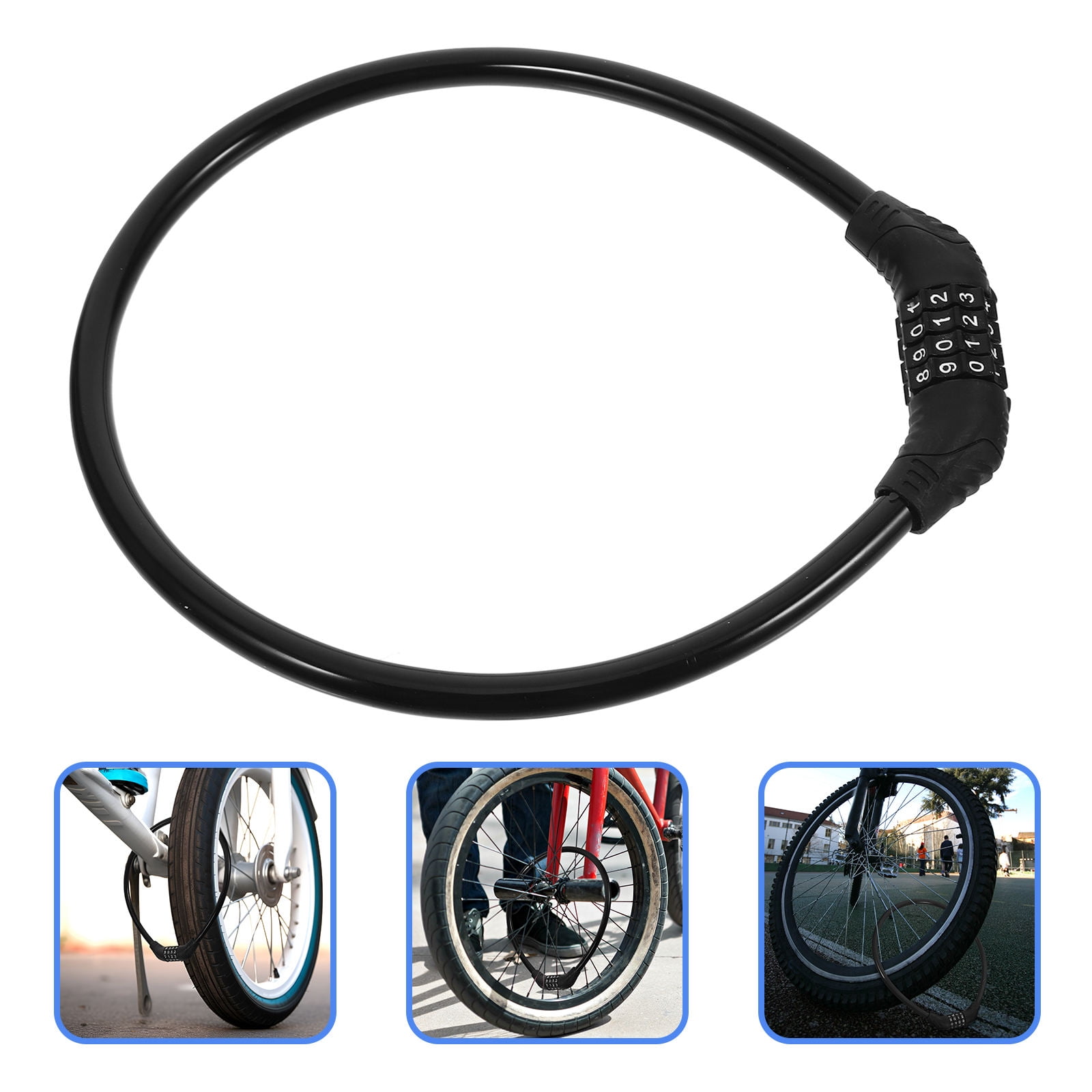 WASHWEPE 1Set Bike Lock with Robust Chain for Ensuring the Safety of Your Ride