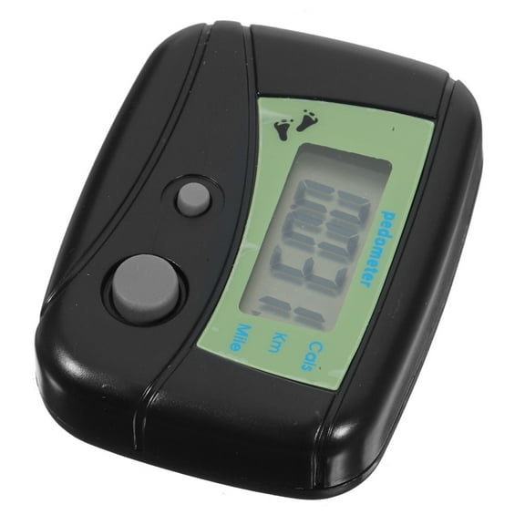 WASHWEPE 1Set Black Rectangular Digital Pedometer Calorie Counter Lcd Display for Distance Modes